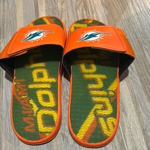 Miami Dolphins Orange Slide Sandals